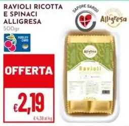 Pan Ravioli ricotta e spinaci Alligresa offerta