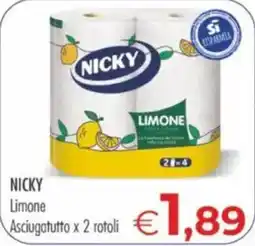 MerSi Supermercati Nicky asciugatutto limone offerta