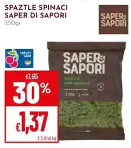 Pan Spaetzle spinaci Saper di sapori offerta