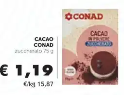 Conad Cacao Conad zuccherato offerta