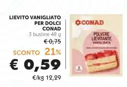 Conad Lievito vanigliato per dolci Conad offerta