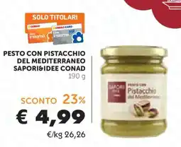 Conad Pesto con pistacchio del Mediterraneo offerta
