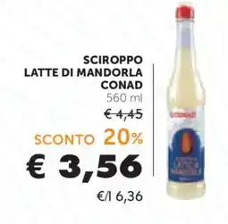 Conad Sciroppo latte di mandorla Conad offerta