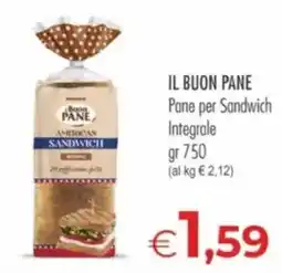 MerSi Supermercati Il Buon Pane Pane per Sandwich Integrale offerta