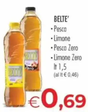 MerSi Supermercati Belte' Pesca Limone Pesca Zero Limone Zero offerta