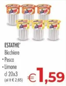 MerSi Supermercati Estathe' bicchiere offerta