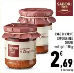 Conad Tuday Ragù di Cinghiale Sapori&Idee offerta