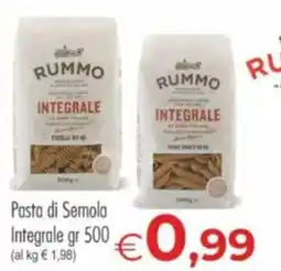MerSi Supermercati Pasta di Semola Integrale Rummo offerta
