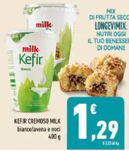 Conad Tuday Kefir cremoso milk bianco/avena e noci offerta