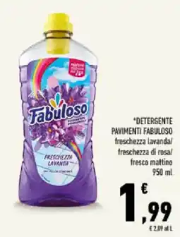 Conad Tuday Detergente pavimenti Fabuloso freschezza lavanda offerta