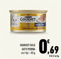 Conad Tuday Gourmet Gold Gatti Purina offerta