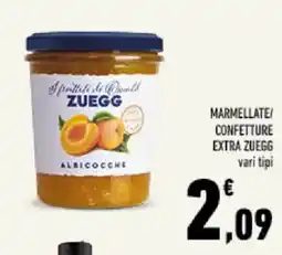 Conad Tuday Marmellate/Confettura Extra Zuegg offerta