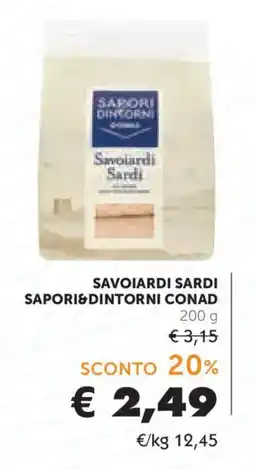 Conad Savoiardi Sardi Saporidintorni Conad offerta