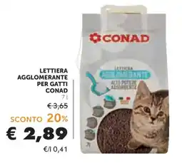 Conad Lettiera agglomerante per gatti Conad offerta