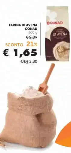 Conad Farina di avena Conad offerta