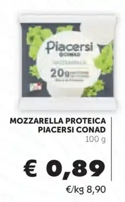 Conad Mozzarella proteica Piacersi Conad offerta