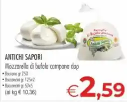MerSi Supermercati Antichi Sapori Mozzarella di bufala campana dop offerta