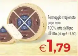 MerSi Supermercati Formaggio stagionato pepe nero offerta