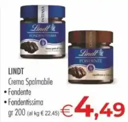 MerSi Supermercati Lindt Crema Spalmabile Fondente offerta