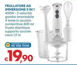 MD Discount Frullatore ad immersione 3 in 1 offerta