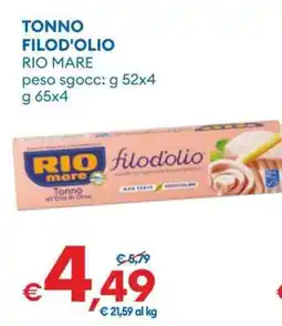 MD Discount TONNO FILOD'OLIO offerta