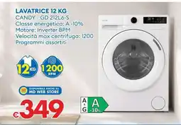 MD Discount LAVATRICE 12 KG offerta