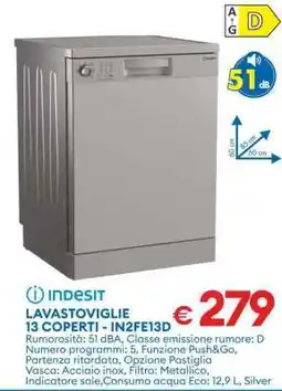 MD Discount INDESIT LAVASTOVIGLIE 13 COPERTI - IN2FE13D offerta