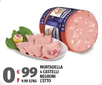 Vivo Supermercati Mortadella 4 Castelli Negroni offerta