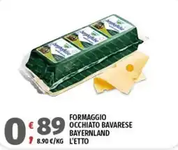 Vivo Supermercati Formaggio occhiato bavarese bayernland offerta