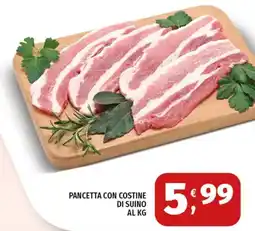 Vivo Supermercati Pancetta con costine di suino offerta