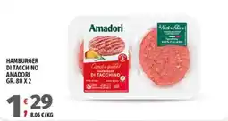 Vivo Supermercati Hamburger di tacchino Amadori offerta