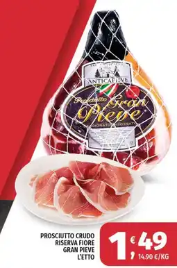 Vivo Supermercati Prosciutto crudo riserva fiore gran pieve offerta