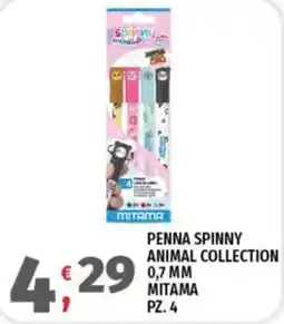 Vivo Supermercati Penna Spinnny Animal Collection Mitama offerta