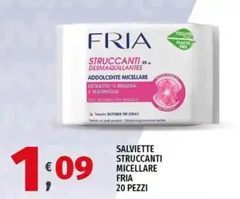 Salviette struccanti micellare Fria