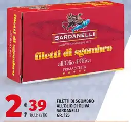 Vivo Supermercati Filetti di sgombro all'olio d'oliva Sardanelli offerta