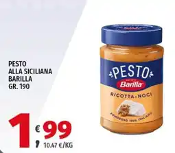 Vivo Supermercati Pesto alla siciliana Barilla offerta