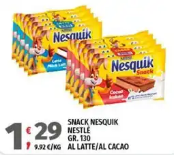 Vivo Supermercati Snack Nesquik Nestlé offerta
