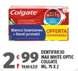 Vivo Supermercati Dentifricio Max White Optic Colgate offerta