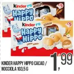 Cash pro Kinder Happy Hippo Cacao offerta