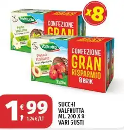 Vivo Supermercati Succhi Valfrutta offerta