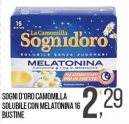 Cash pro Sogni d'oro camomilla solubile con melatonina offerta