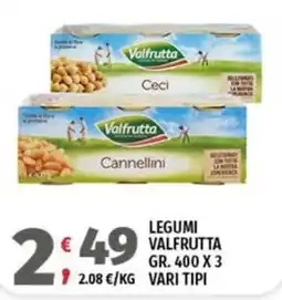 Vivo Supermercati Legumi Valfrutta offerta
