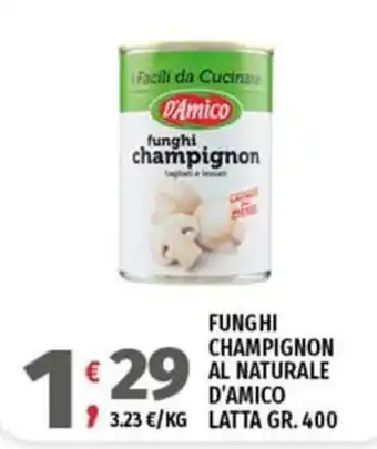 Vivo Supermercati Funghi champignon al naturale D'Amico offerta