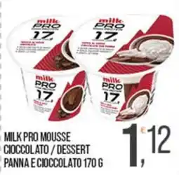Cash pro Milk Pro Mousse Cioccolato / Dessert offerta