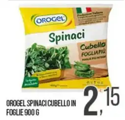 Cash pro Orogel spinaci cubello in foglie offerta