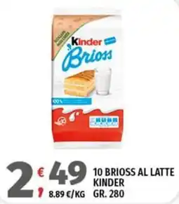 Vivo Supermercati Kinder Brioss al latte offerta