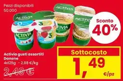 Eurospar Activia gusti assortiti Danone offerta