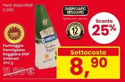 Eurospar Formaggio Parmigiano Reggiano DOP Ambrosi offerta