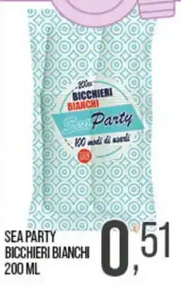 Cash pro Sea Party bicchieri bianchi offerta