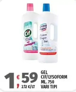 Vivo Supermercati Gel Cif/Lysoform offerta